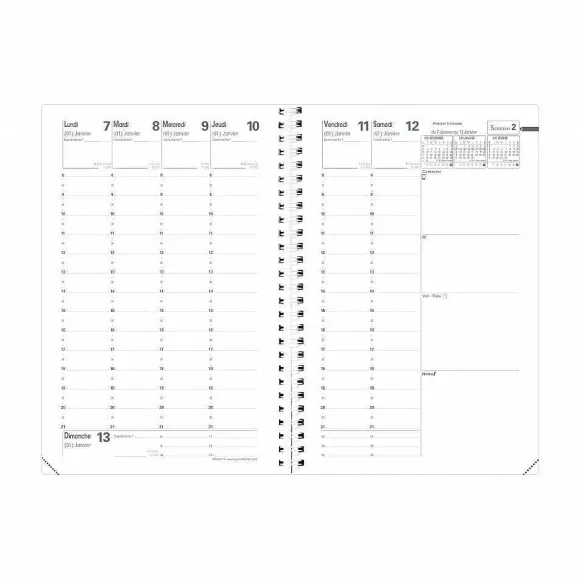 Cheap RETIF Agenda 2022 Ministre Noir Spirales 16X24Cm