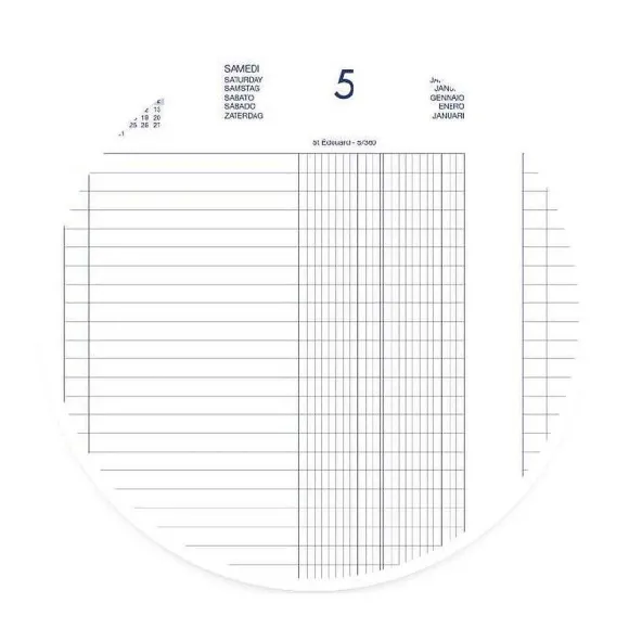 New RETIF Agenda Banquier 2024 Long 15X34Cm 2 Volumes 1 Jour/2 Pages Noir