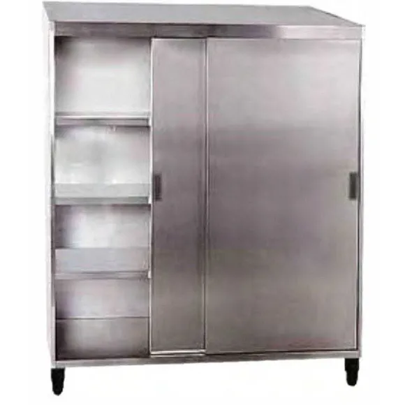 New RETIF Armoire De Rangement Inox Portes Coulissantes Et Toit Inclin L 1200Mm