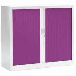 New RETIF Armoire Monobloc Fun 2 Tab. Blanc Rideaux Prune