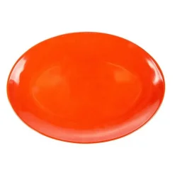 Store RETIF Assiette Ovale M Lamine Rouge 25,5X18Cm - Par 15