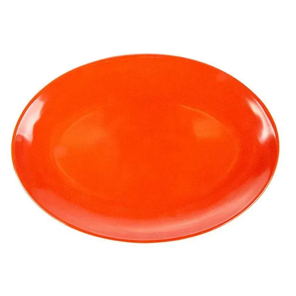 Store RETIF Assiette Ovale M Lamine Rouge 25,5X18Cm - Par 15