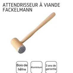 Clearance RETIF Attendrisseur Viande En Bois Fackelmann Wood Edition