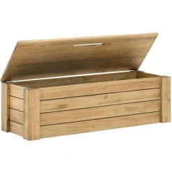 Best Sale RETIF Banc Coffre Rangement Avec Couvercle Eco Pin Finition Vieilli 40X120X36 Cm
