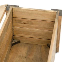 Clearance RETIF Banc Coffre Rangement Avec Couvercle Et Coussin Eco Pin Vieilli 40X120X46 Cm
