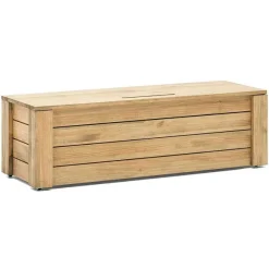 Discount RETIF Banc Coffre Rangement Avec Couvercle Et Roues Eco Pin Vieilli 40X120X37 Cm