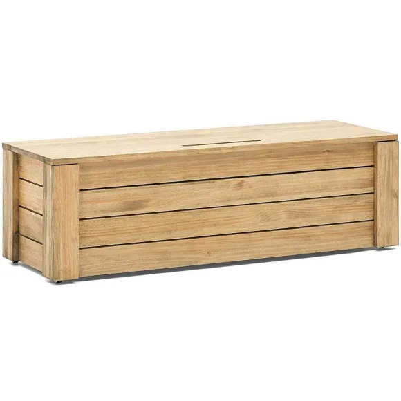 Discount RETIF Banc Coffre Rangement Avec Couvercle Et Roues Eco Pin Vieilli 40X120X37 Cm