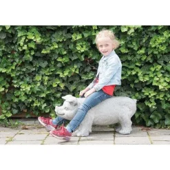Outlet RETIF Banc De Jardin Cochon En Fibre De Pierre