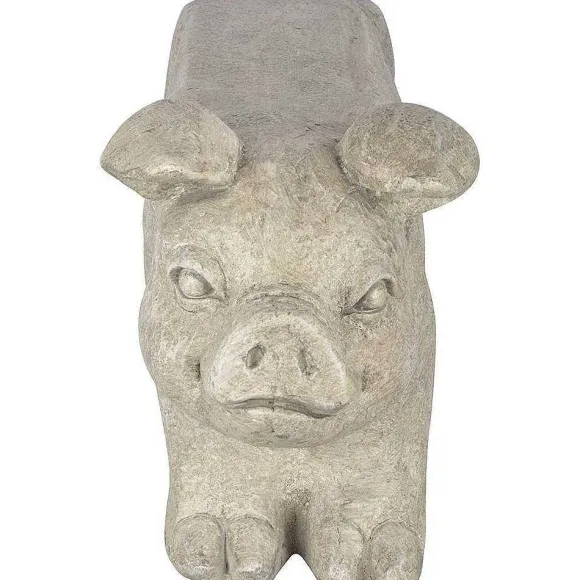 Outlet RETIF Banc De Jardin Cochon En Fibre De Pierre