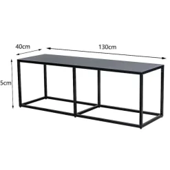Best RETIF Banc Design Industriel Pieds Metal 130X40X45Cm