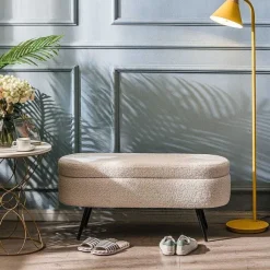 Hot RETIF Banc Design Scandinave + Rangement Pieds M Tal 95X36X46Cm