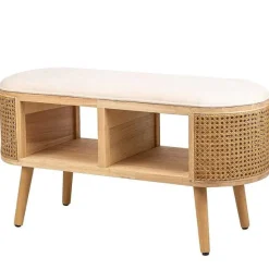 Fashion RETIF Banc Style Boheme En Bois Et Cannage