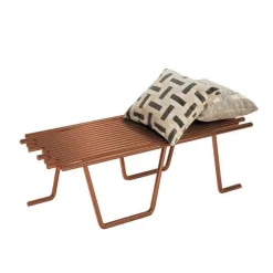 Outlet RETIF Banc Tubulaire L130 X P 43 X H 40 Cm Laqu Cuivre