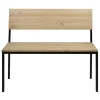 New RETIF Banc/Banquette Icub. D Montable Avec Dossier 100Cm Industriel Vintage Noir