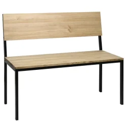 New RETIF Banc/Banquette Icub. D Montable Avec Dossier 100Cm Industriel Vintage Noir