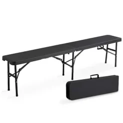 Discount RETIF Bancs Pliants Noir Acier Hdpe 180X30X45 Cm- Par 10