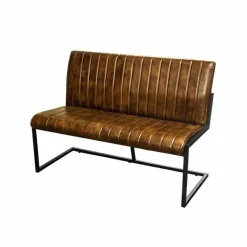 Flash Sale RETIF Banquette Bistro Cuir Cognac L120 X P65 Xh86 Assise 47