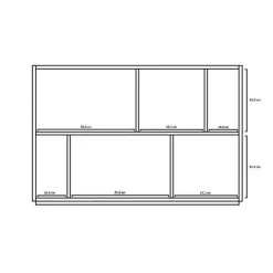 Cheap RETIF Biblioth Que M Lamine Ch Ne Clair-Gris Graphite Nack 80X119X32Cm