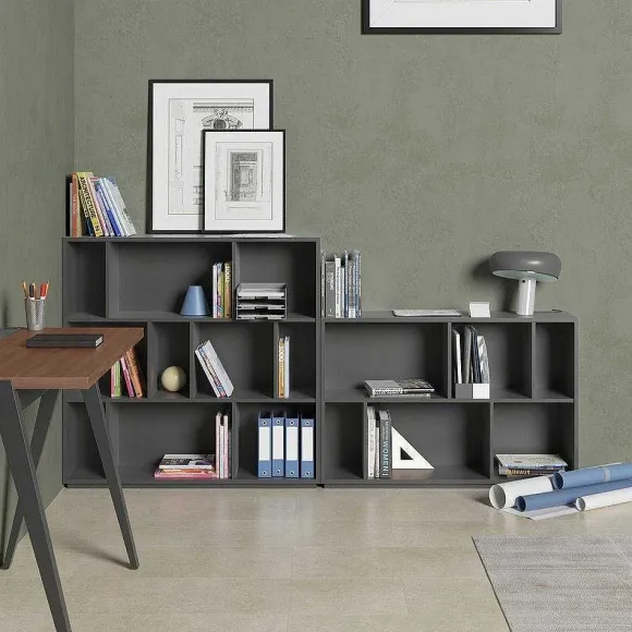 Cheap RETIF Biblioth Que M Lamine Gris Graphite Nack 80X119X32Cm