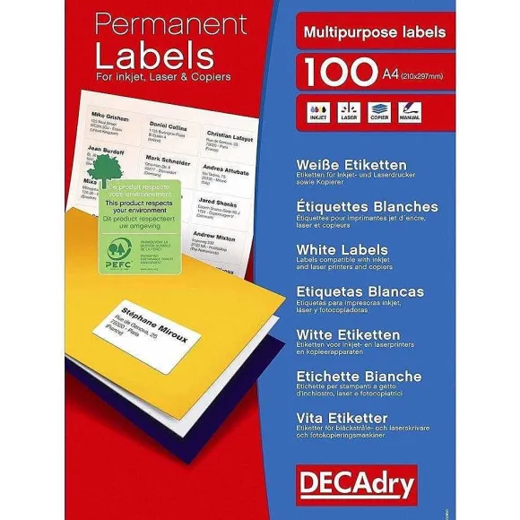 New RETIF Boite De 4000 Etiquettes Blanches Multi-Usage 48 X 25,4 Mm