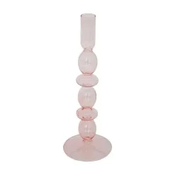 Hot RETIF Bougeoir Chandelier En Verre Rose H25.7Cm