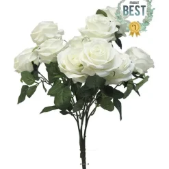 Cheap RETIF Bouquet De Rose Paris Artificielle 10 T Tes H42Cm Blanc Neige Best