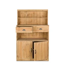 Cheap RETIF Buffet De Service H160Cm 2 Tiroirs 2 Portes Bois Massif