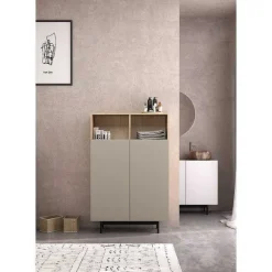 Best Sale RETIF Buffet M Lamine Ch Ne Clair-Taupe Printed 140X90X34Cm