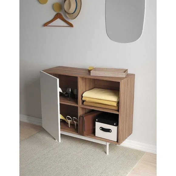 Outlet RETIF Buffet M Lamine Noyer-Blanc Printed 78X90X34Cm