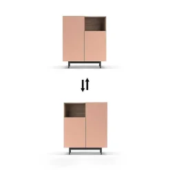 Shop RETIF Buffet M Lamine Noyer-Rose Printed 110X90X34Cm