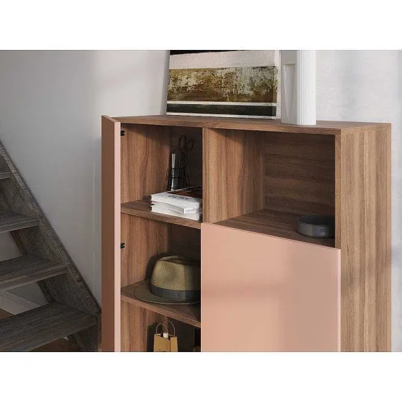 Shop RETIF Buffet M Lamine Noyer-Rose Printed 110X90X34Cm