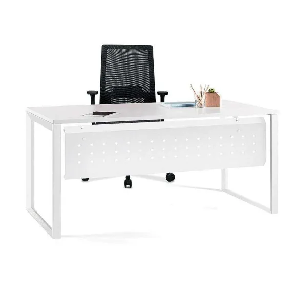 Cheap RETIF Bureau Droit Mt1 El Gance Avec Pi Tement Bench Blanc