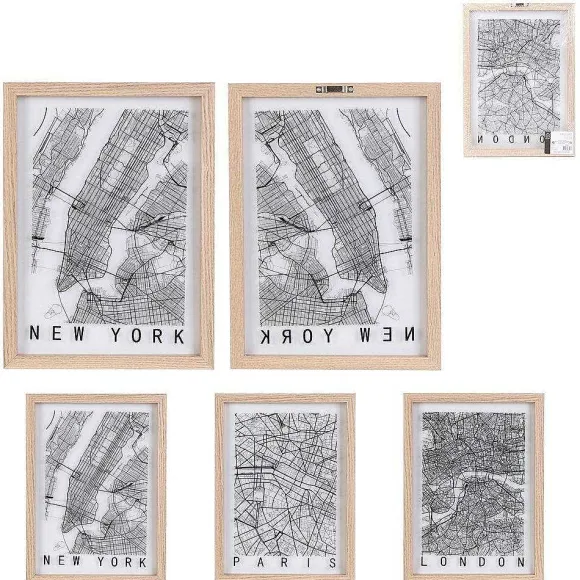 Fashion RETIF Cadre D Coratif Londres - Paris - New-York - 3 Mod Les Possibles