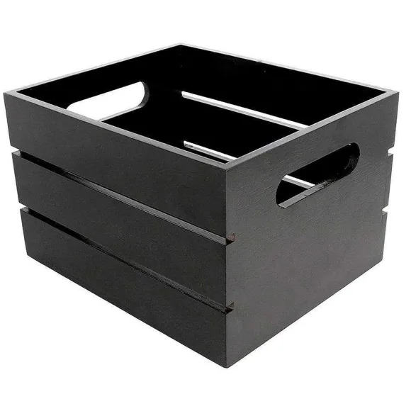 Shop RETIF Cagette Poign E Noire Bambou 19X16X12Cm