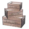 Cheap RETIF Caisses En Bois Et Cot S M Tal Noir 32X24,5X18 + 41X28,5X20 + 50X32X22Cm