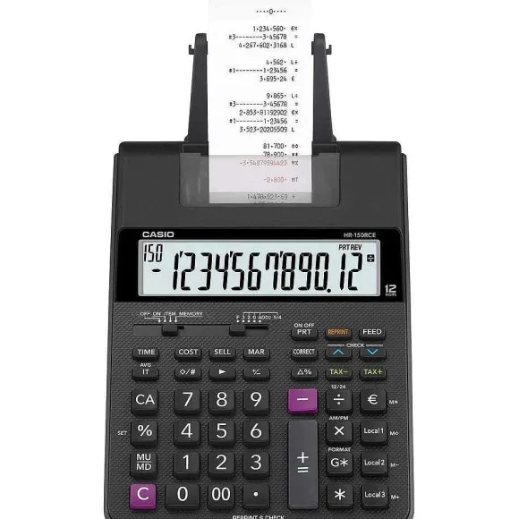 New RETIF Calculatrice Imprimante Portable Bureau 12 Chiffres Hr-150 Rce Noire