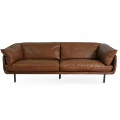Online RETIF Canap 3 Places En Cuir Marron