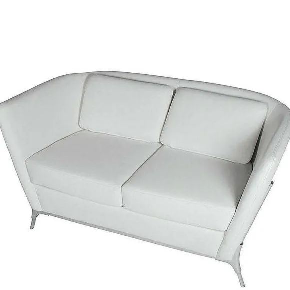 Store RETIF Canap 2 Places Olympe Coloris Blanc - Simili Cuir