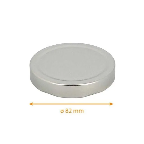 Clearance RETIF Capsules 82Mm Argent Pour Pots En Verre Deep Par 50