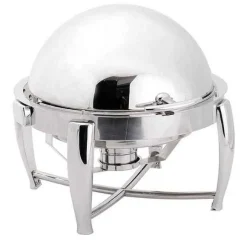 Sale RETIF Chafing Dish Rond Empilable Couvercle Rabattable En Finition Miroir Poli