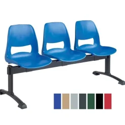 Sale RETIF Chaise Coque En Plastique Sur Poutre 4 Places - Coloris : Anthracite