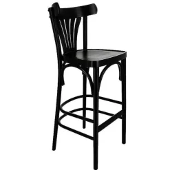 Discount RETIF Chaise De Bar D'Int Rieur New Orl Ans En Bois Finition Noire
