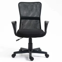 Clearance RETIF Chaise De Bureau Couleur Noire Ergonomique R Glable Avec Accoudoirs Base Nylon
