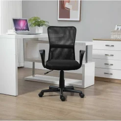 Clearance RETIF Chaise De Bureau Couleur Noire Ergonomique R Glable Avec Accoudoirs Base Nylon