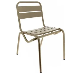 Flash Sale RETIF Chaise D'Ext Rieur Empilable Avignon En Aluminium Finition Taupe Par 4
