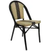 Clearance RETIF Chaise D'Ext Rieur Empilable Andorre Assise/Dossier Tress S Beige/Noir/Ivoire