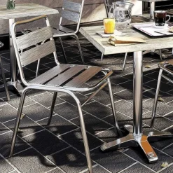 Best RETIF Chaise D'Ext Rieur Empilable Bruxelles En Aluminium