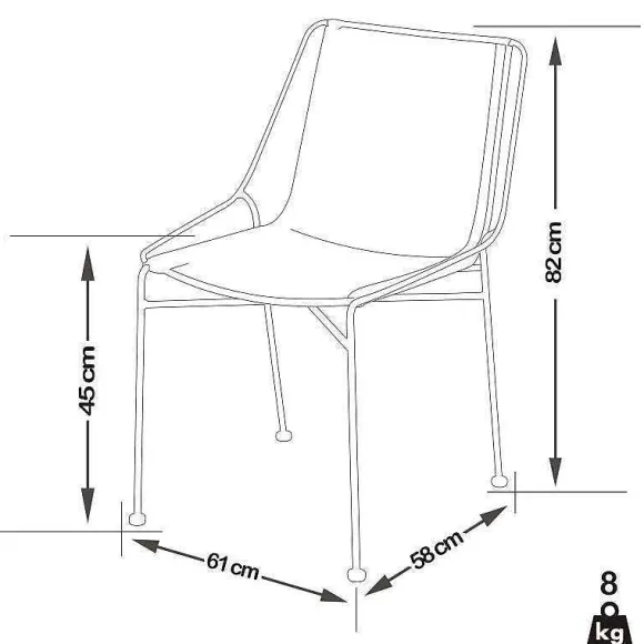 Best Sale RETIF Chaise Diego - Rotin Design - Bambou - Rouge - 83,5 X 51 X 57