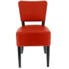 Flash Sale RETIF Chaise D'Int Rieur Amsterdam En Bois Tapiss E D'Un Simili Cuir Rouge - Par 2
