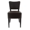 Sale RETIF Chaise D'Int Rieur Amsterdam En Bois Tapiss E D'Un Simili Cuir Chocolat - Par 2